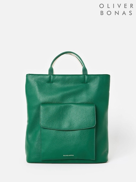 Oliver Bonas Green Jackie Front Pocket Backpack (G89015) | £62