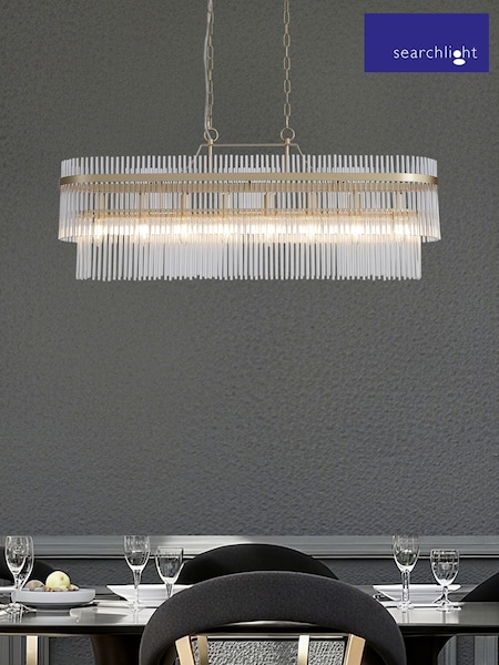 Searchlight 8 Light Glass Rob Pendant Ceiling Light
