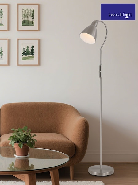 Searchlight Satin Nickel Adjustable Floor Lamp (G89129) | £95