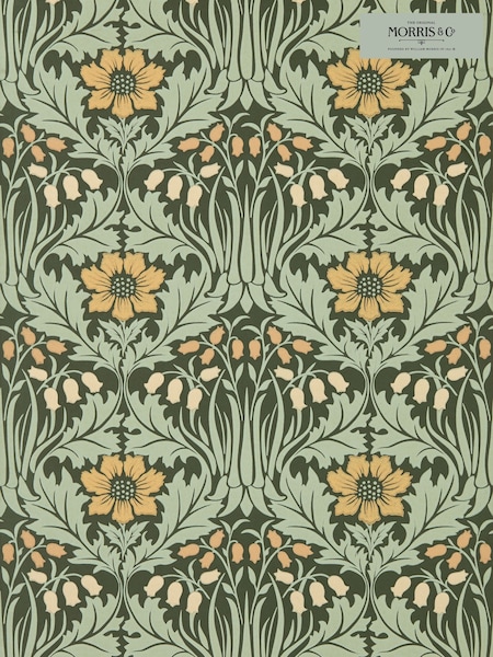 Morris & Co BayleafManilla Woodbell  Anemone Unfinished Works Wallpaper A4 (G89234) | £1