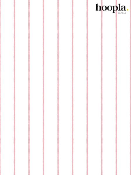 Hoopla Walls Rose Scallop Stripe Linen  Straw Mix A4 Wallpaper Sample (G89298) | £5