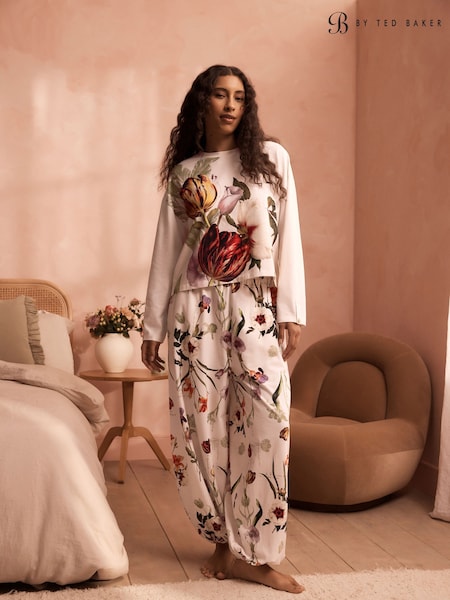 Cream Floral - B By Ted Baker Organic Cotton Pyjamas Set