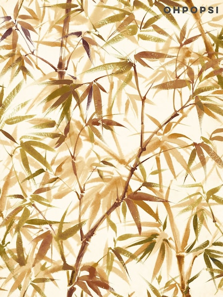 Ohpopsi Goldenrod Shadow Bamboo Willow A4 Wallpaper Sample (G89549) | £1