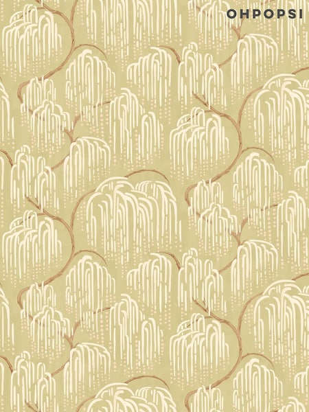 Ohpopsi Laurel Shizu Buttercream A4 Wallpaper Sample (G89567) | £1