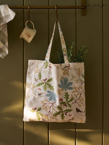 Sophie Allport Cream Orchard Birds Folding Shopping Bag (G89769) | £13