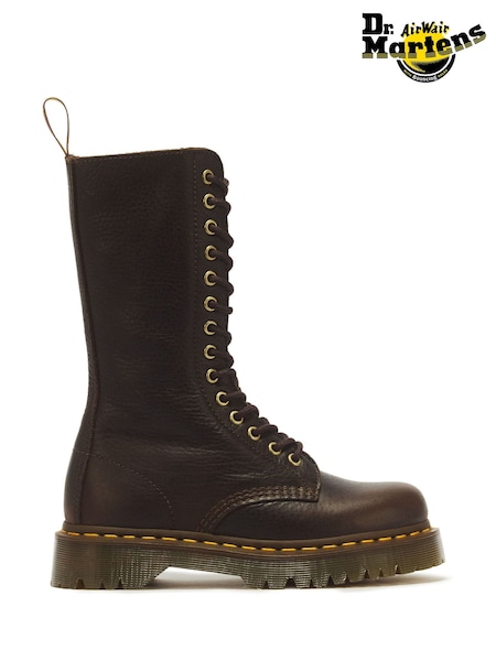 Brown - Dr. Martens 1b99 Bex 14-eye Soft Ambassador Leather Boots