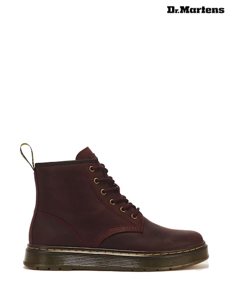 Burgundy - Dr. Martens Brookline Crazy Horse Leather Chukka Boots