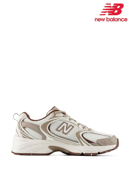 Cream/Brown - New Balance 530 Trainers