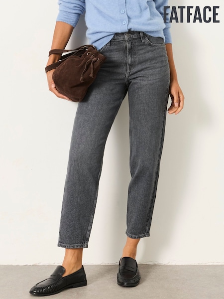 Grey - Fatface Taper Leg Jeans