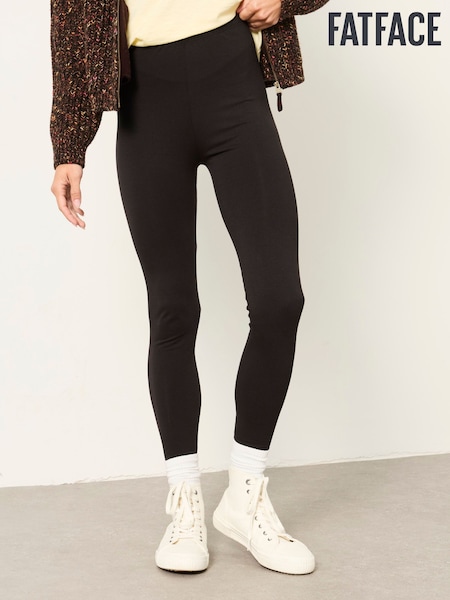 Plain Black - Fatface Leggings