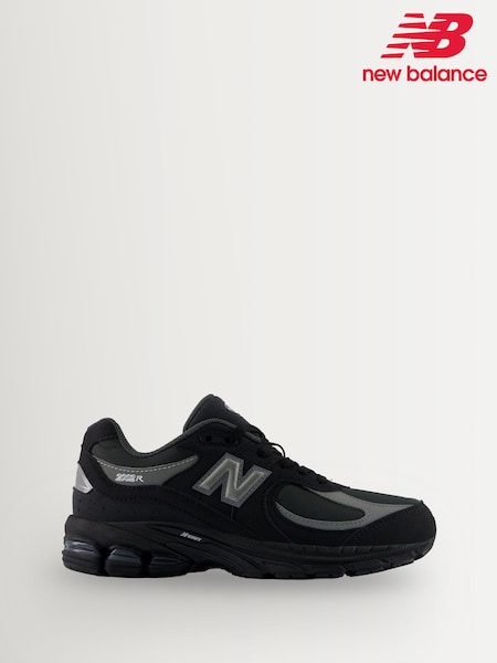 Black - New Balance 2002 Youth Lace Trainers