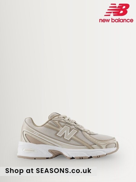 Taupe Brown - New Balance Junior 740 Lace Trainers