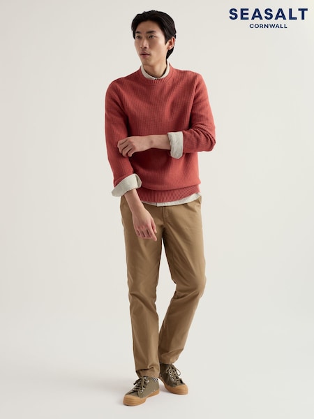 Seasalt Cornwall Red Mens Mizzen Jumper (G90907) | £76