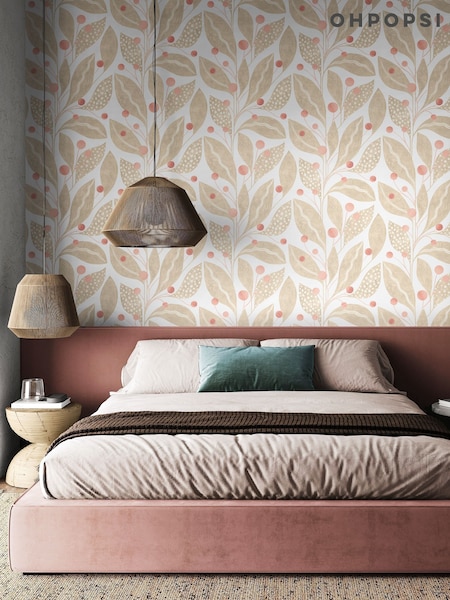 Ohpopsi Slipper Satin Berry Dot Dark Seafoam 10M Wallpaper (G90935) | £77