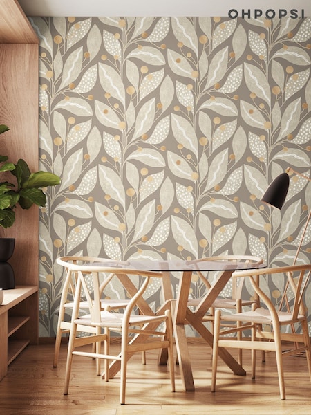 Ohpopsi Ammonite Berry Dot Dark Seafoam 10M Wallpaper (G90937) | £77