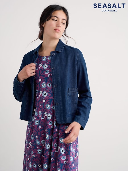 Seasalt Cornwall Blue Petite Coombe Lane Jacket (G91103) | £80