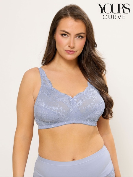 Yours Curve Blue Hi Shine Bra (G91251) | £21