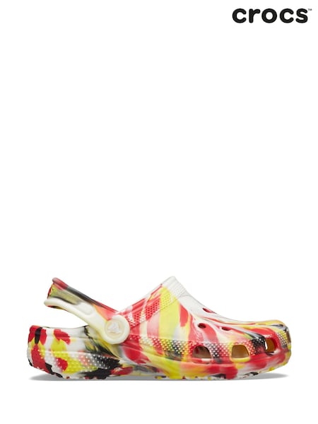 Crocs Red Classic Marbled Clogs (G91410) | £40