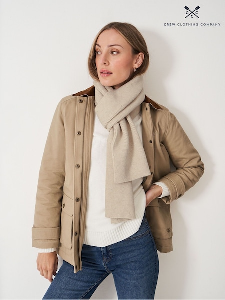 Crew Clothing Natural Glitterball Scarf (G91479) | £35