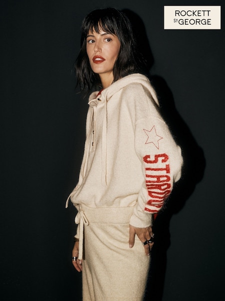 Cream Stardust - Rockett St George Knitted Hoodie