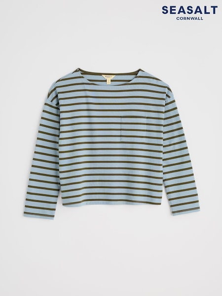 Seasalt Cornwall Blue Beach Boat Top (G91548) | £36