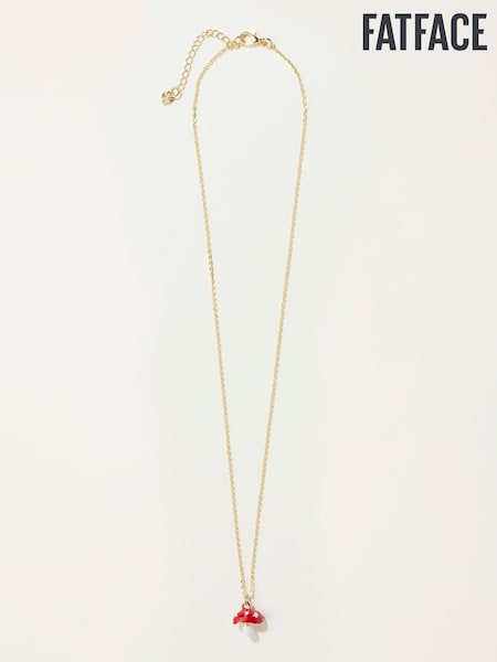Red - Fatface Toadstool Necklace