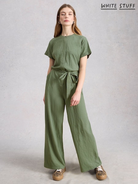 White Stuff Green Sandy Jersey Jumpsuit (G92406) | £59