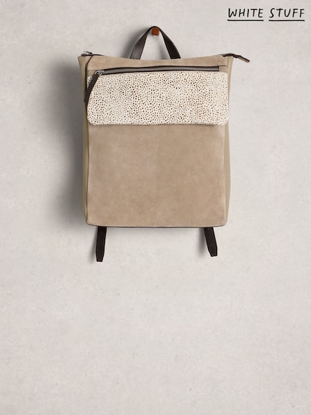 White Stuff Natural Tiggy Leather Backpack (G92435) | £99