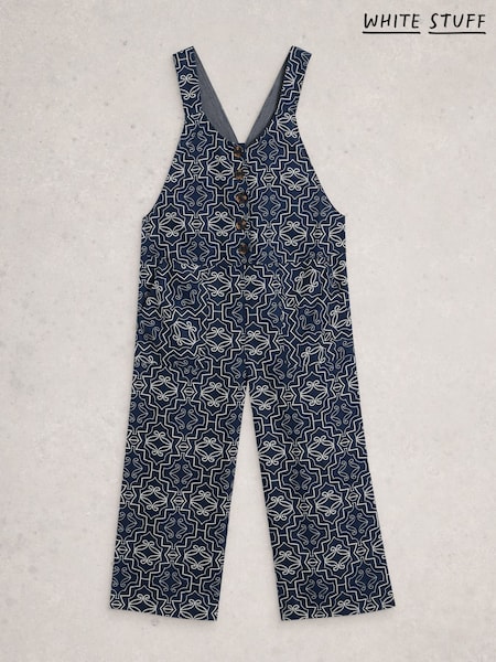 White Stuff Blue Viola Linen Dungaree (G92446) | £85