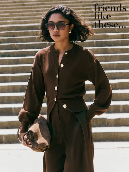 Espresso Brown - Friends Like These Balloon Sleeve Cardigan