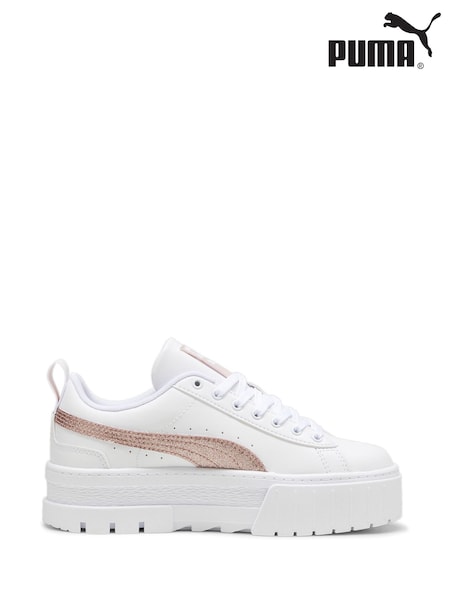 Puma White Mayze Glitter Sneakers (G92728) | £150