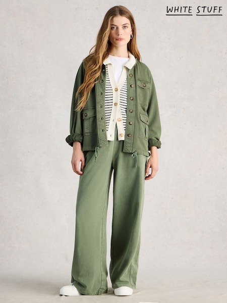 White Stuff Green Demi Utility Jersey Jacket (G93048) | £65