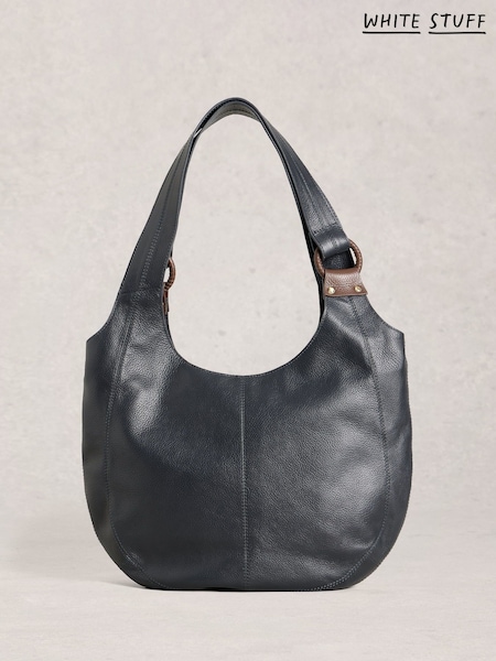 White Stuff Blue Saffy Leather Shoulder Bag (G93055) | £99