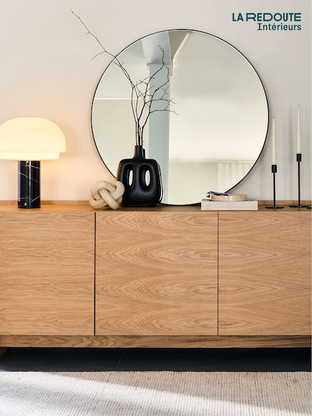 La Redoute Intérieurs Black Iodus 90cm Diameter Metal Mirror (G93239) | £150