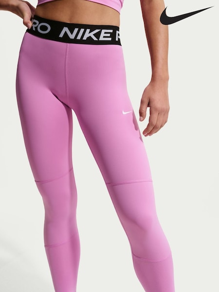 Playful Pink - Nike Pro Mid-rise Leggings
