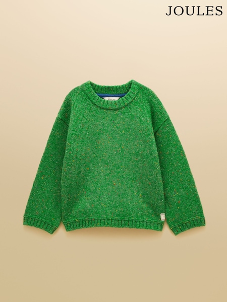 Green - Joules Kids' Fisherman Rib Jumper