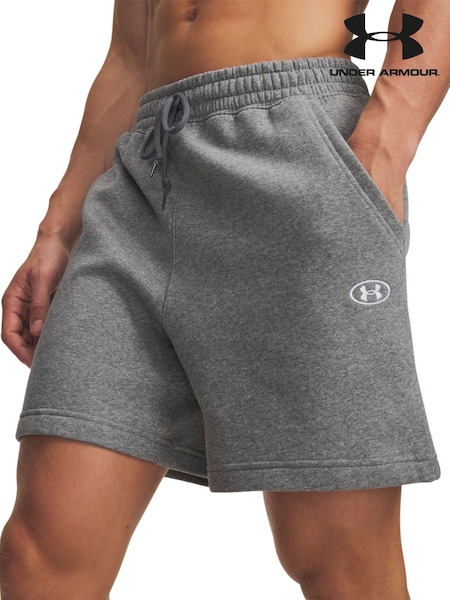 Grey - Regular Under Armour Rival Fleece Shorts