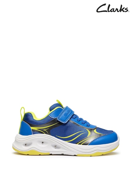 Blue - Clarks Gleam Glow Trainers