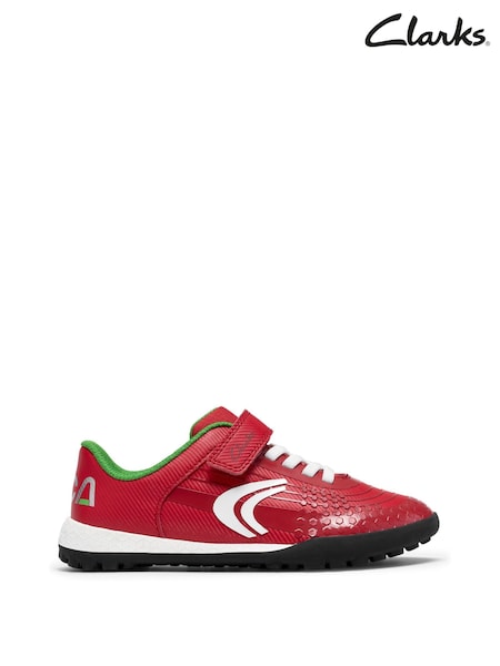 Red - Clarks Cica Goal Football Trainers