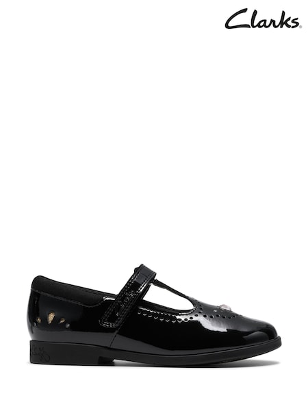Black - Clarks Lock Wish Patent Shoes