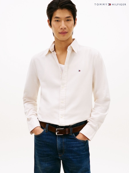 Tommy Hilfiger Natural Brushed Linen Twill Rf Shirt (G94332) | £90