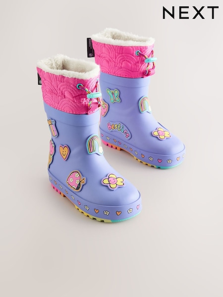 Purple/Pink Jolly - Thinsulate Lined Cuff Wellies