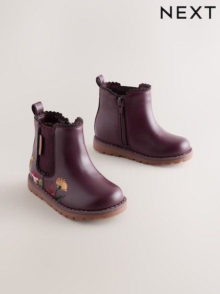 Burgundy Red - Chelsea Ankle Boots