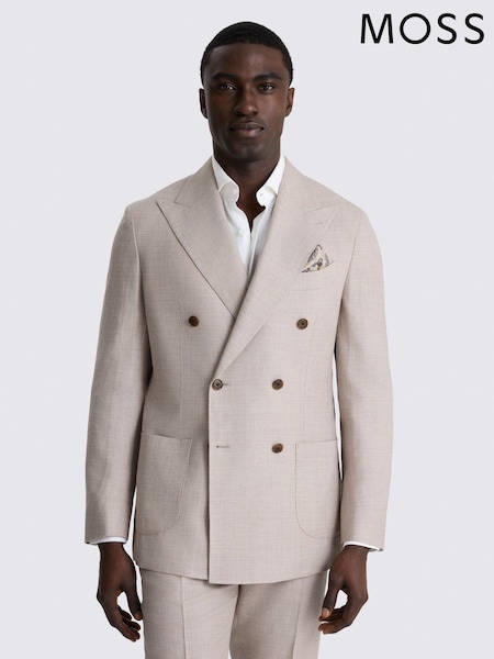 MOSS Natural Italian Tailored Fit Suit Jacket (G95096) | £319