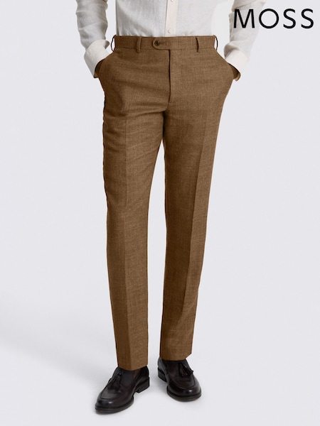 MOSS Brown Italian Tailored Fit Suit Trousers (G95107) | £180