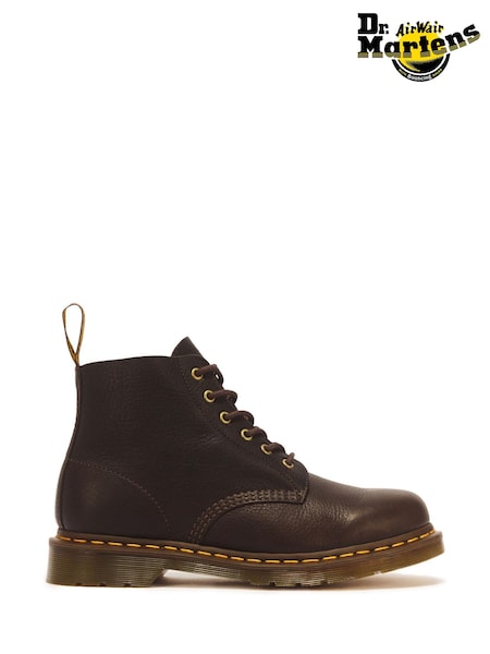 Brown - Regular Dr. Martens 101 Soft Ambassador Leather Boots