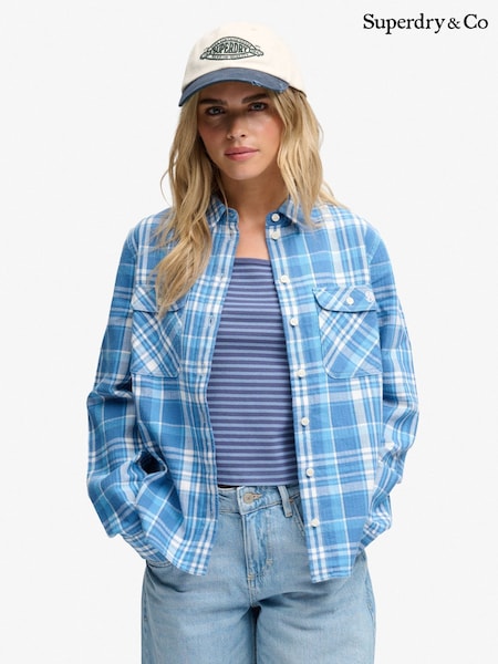 Blue - Superdry Lumberjack Check Flannel Shirt