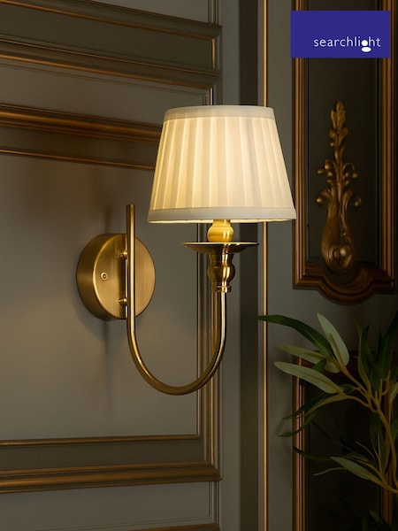 Searchlight Brass Rechargeable Wall Light (G95438) | £20