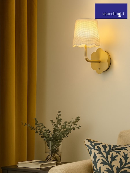 Searchlight Gold Flower Rechargeable Wall Light (G95440) | £20