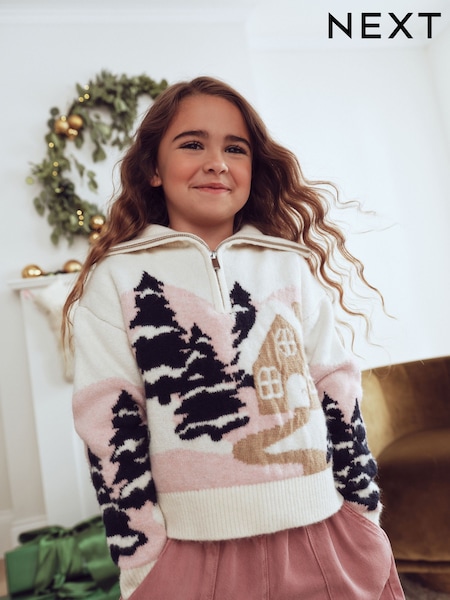 Ecru - Gingerbread Christmas Jumper (3-16yrs)